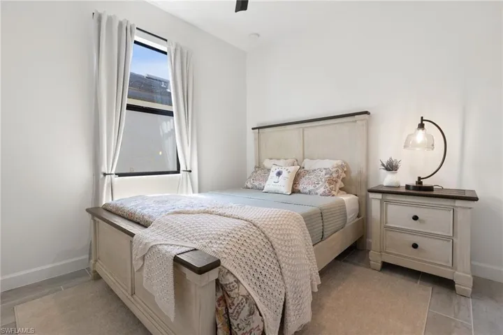 Bedroom with ceiling fan