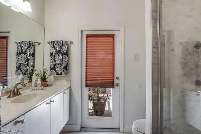 Pool bath with walk-in shower
