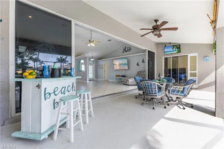 View of patio / terrace featuring ceiling fan