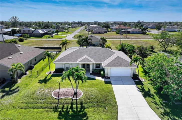 Birds eye view of property