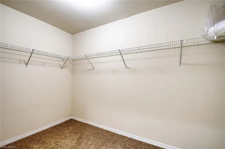 Primary Bedroom large walk in closet featuring carpet flooring