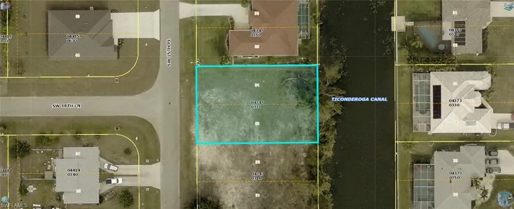 Aerial Survey Map. Illustrating the property's boundaries and surrounding parcels