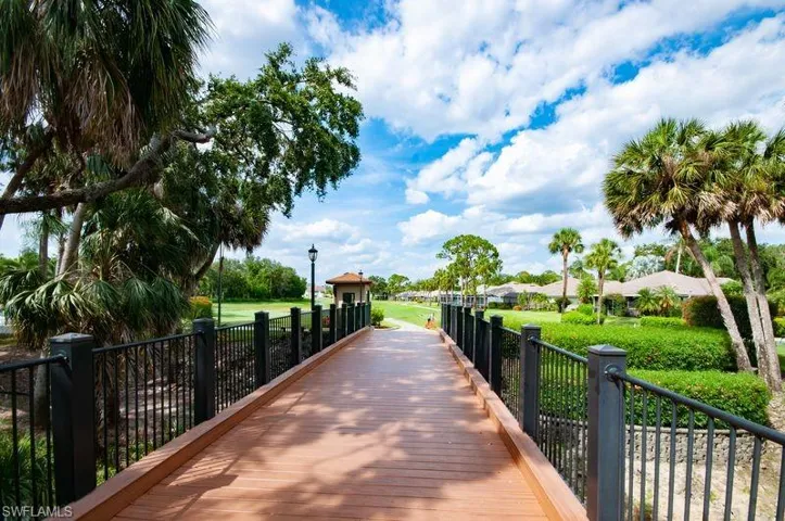 Bridge to tee box and 1st tee