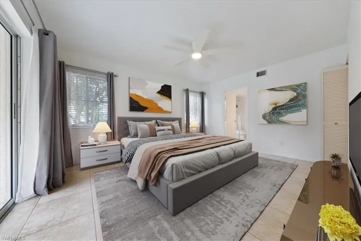 Primary bedroom Virtually Staged