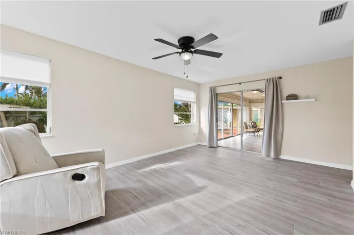 Main bedroom with patio view