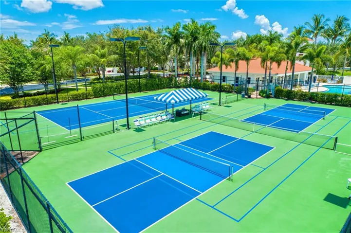 View of tennis court