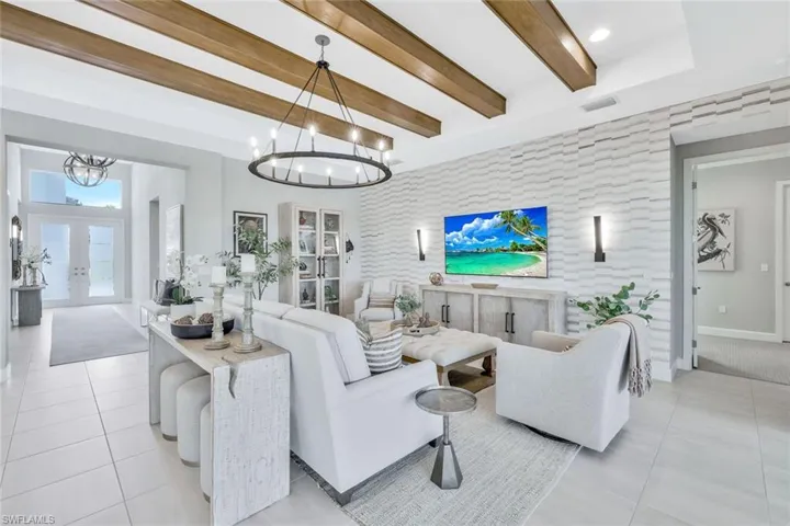 Tiled living room