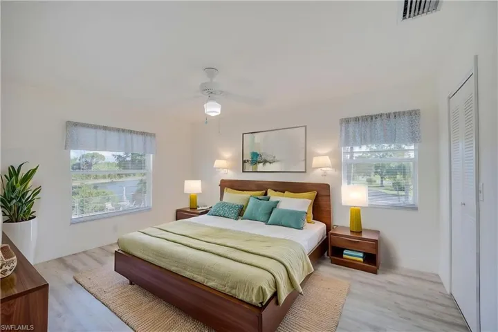 Virtually staged Master Bedroom