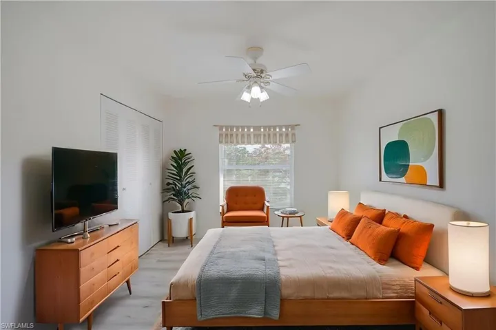 Virtually staged 3rd Bedroom