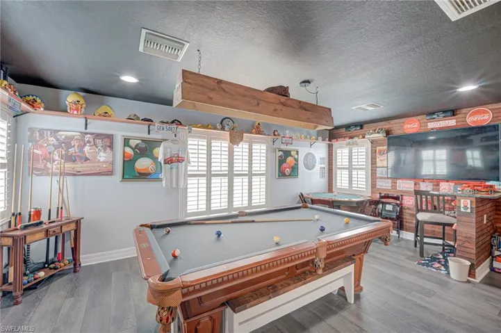 Game Room with Plantation Shutters