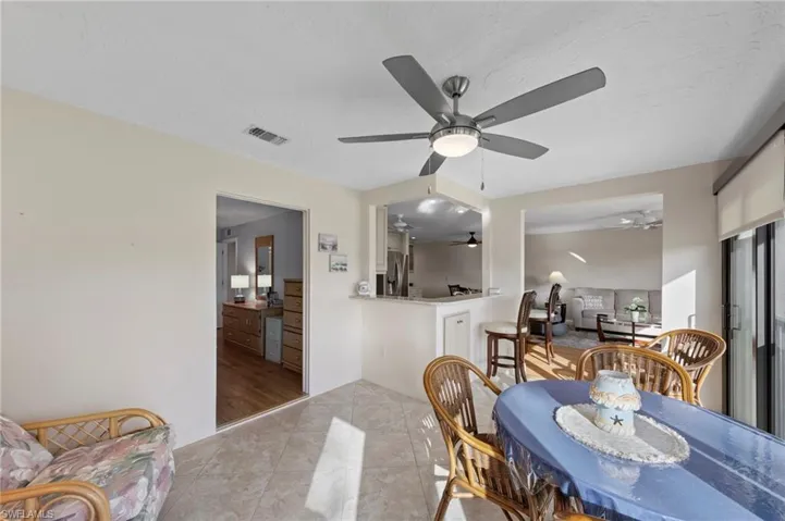 Located off the kitchen and leading onto the Great Room. Easy flowing open areas.