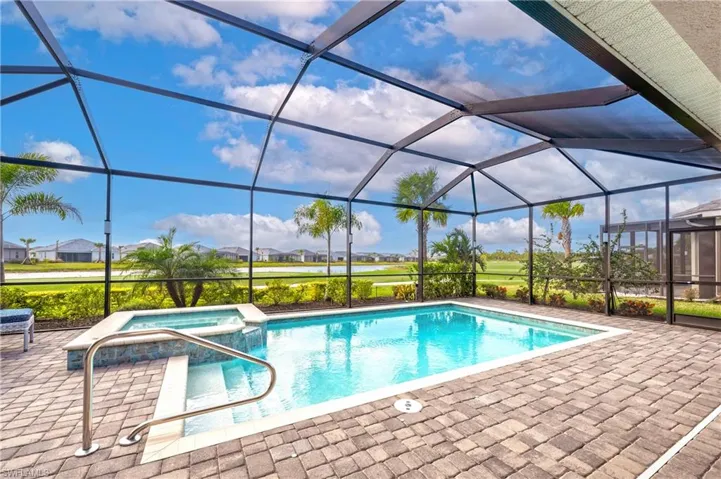Sunsets and afternoon sun make for the perfect combination in SW Florida with western exposure and view of lake and golf course 6th hole at Babcock National