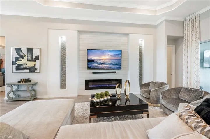 Custom Designed Drapes and designer touches throughout this one of a kind Babcock National residence with Golf