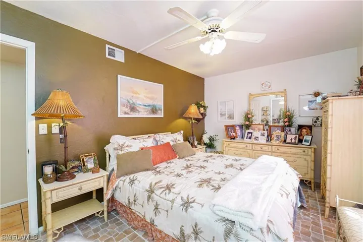 Bedroom featuring a ceiling fan
