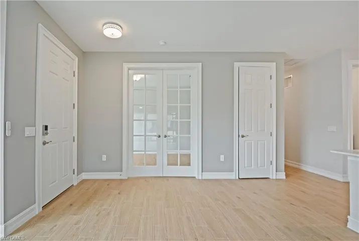 Living room looking at Den