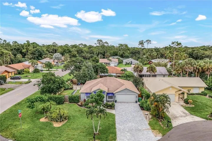 Aerial view of the home.
