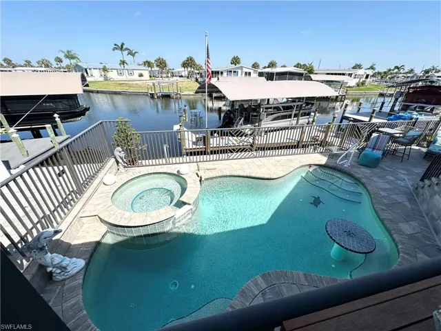 Pool is complete with table so you never have to leave the water