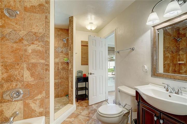 GUEST BATH RIGHT OFF THE POOL
