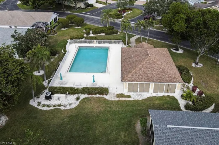 Aerial view of 2nd pool near to 15200 Palm Isle.