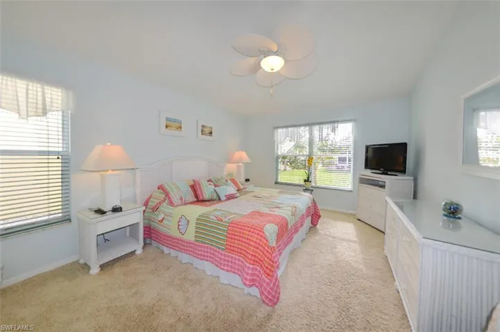 The spacious and separate master bedroom also has abundant natural light...