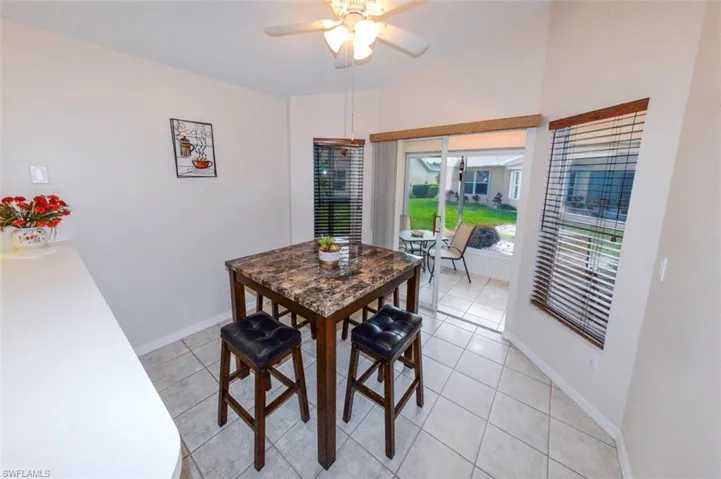 and it's own eat-in dining space.