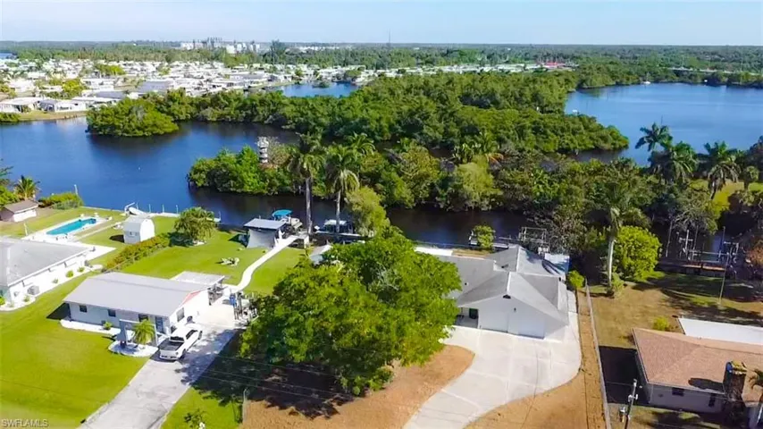 Bird's eye view of a large body of water