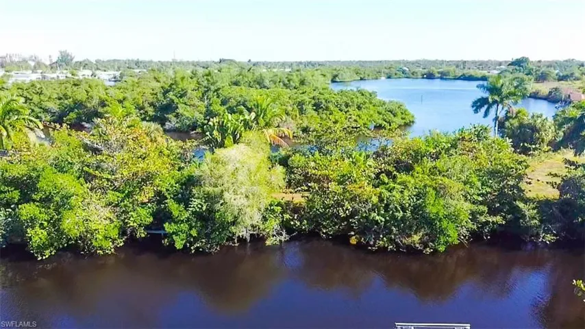 Aerial view of a large body of water