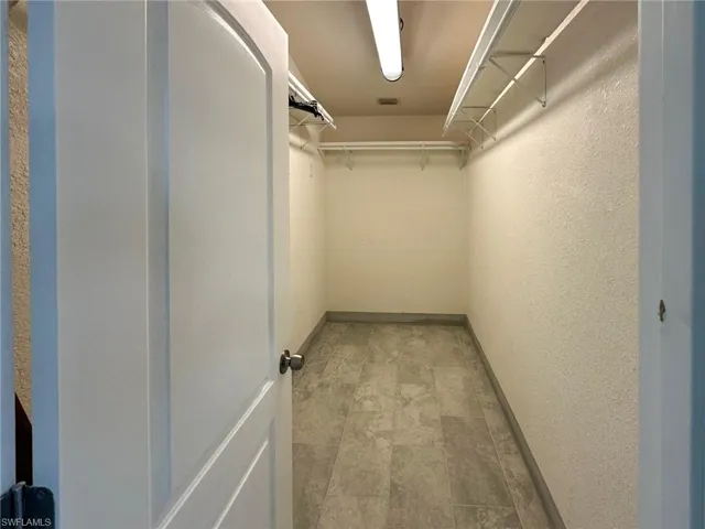 View of walk in closet