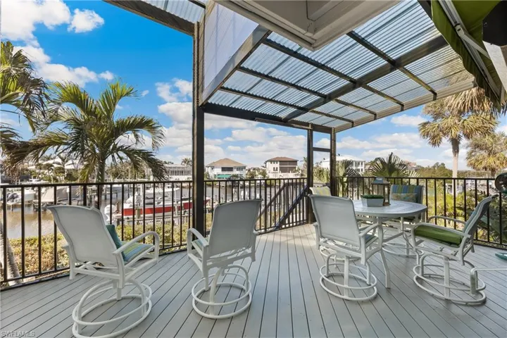 Deck featuring a gorgeous marina water view