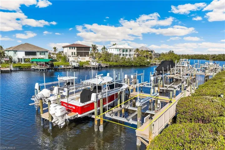 Dock area directly behind the home.