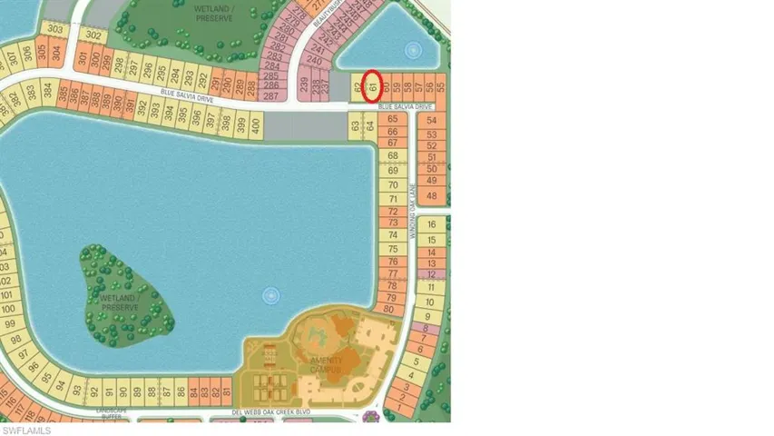 Lot 61 with North Lake View