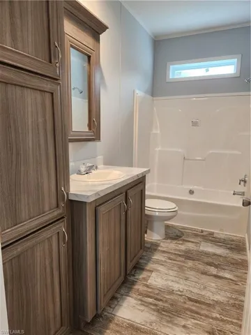 Guest bathroom with linen closet