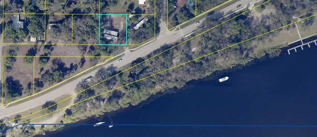 Across from Bob Mason Park on the bank of the Caloosahatchee River