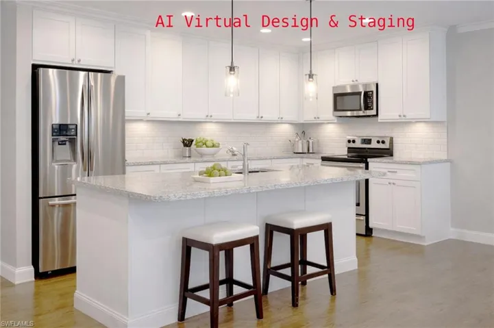 Kitchen using AI Virtual Design & Staging