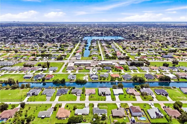 Canal-front property with a residential setting
