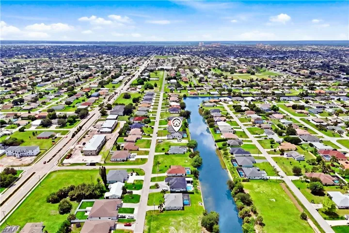 Residential neighborhood with canal access