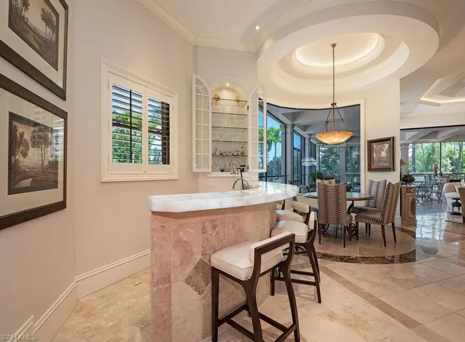 Full Wet bar w/ fridge & sink