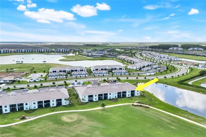Aerial view of apartment complex
