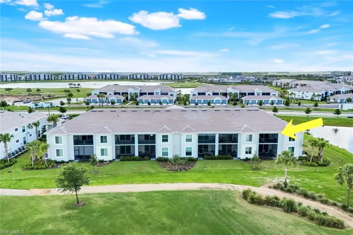 Aerial view of apartment complex