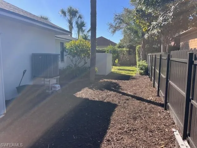 View of fenced yard