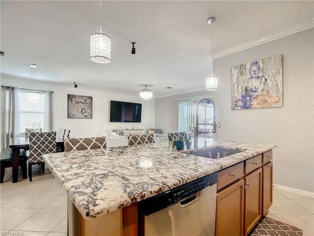 kitchen overlooking living space
