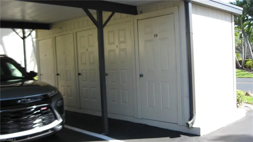 View of exterior private closet.
