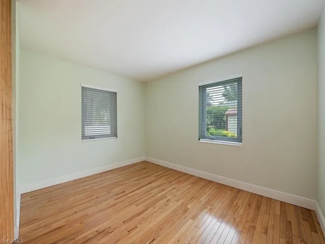Empty room featuring light hardwood / wood-style floors