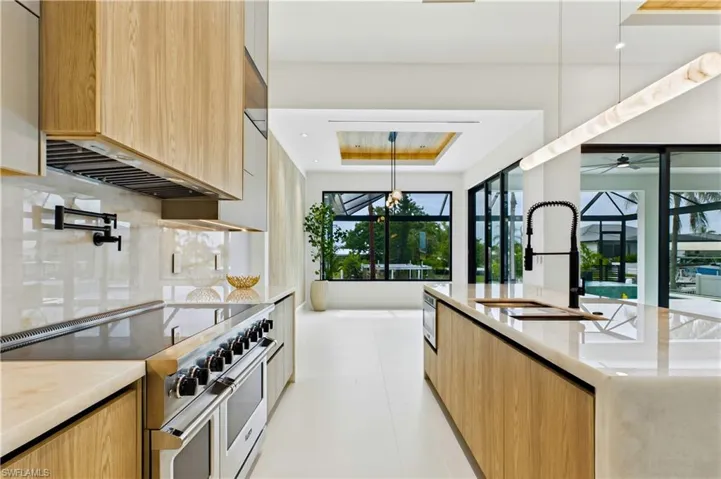 Trade-Wind commercial-grade HOOD concealed w/ custom cabinetry