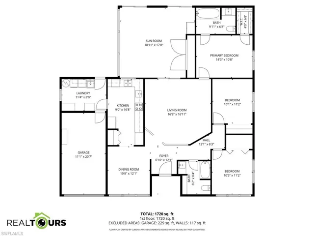 Square footage is estimated in this floorplan