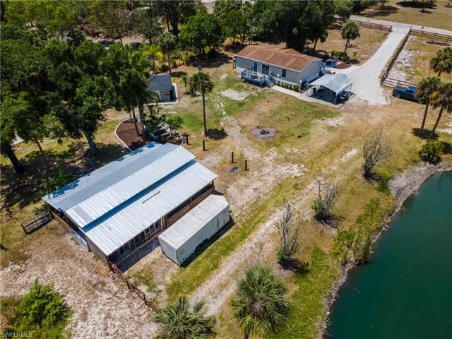 View from above of property featuring a large body of water