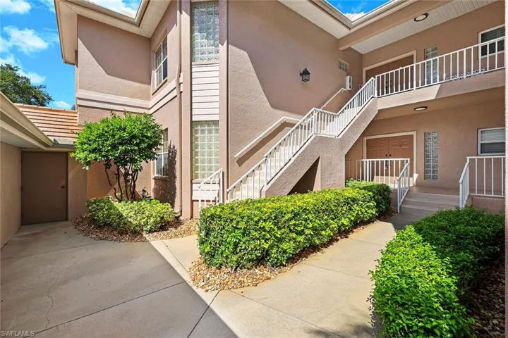 Walkway leading to the home’s private entrance.