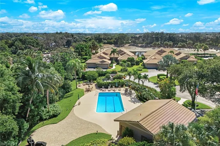 Aerial view of the community pool.