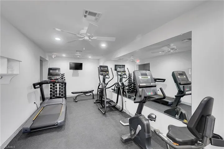 Community Fitness, when you just want a quick workout before heading to the beach.