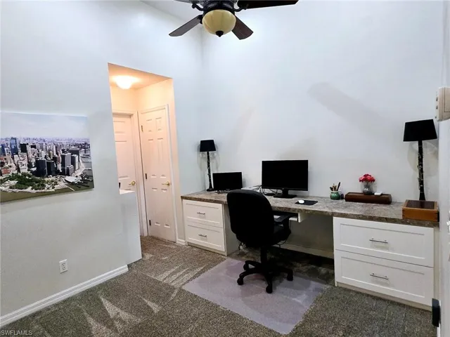 Den currently being used as home office, but could also be used as a family room or playroom for the kids